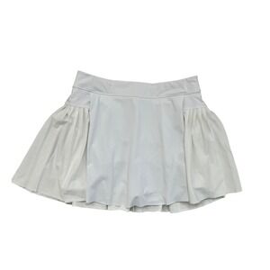 Athleta Advantage Skort White Pleated Tennis Golf Skirt Womens Size M